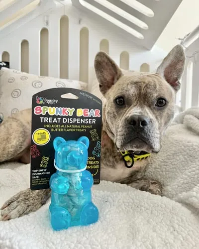 Spunky Pup Gummy Bears hundleksak large orange godisdispenser