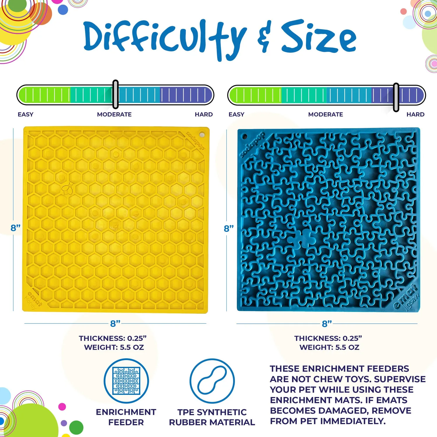 SodaPup Jigsaw Honeycomb slickmatta 2-pack large