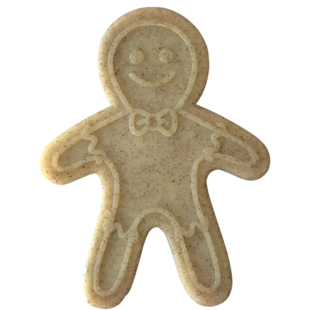 SodaPup Gingerbread Man tuggleksak brun för hårda tuggare