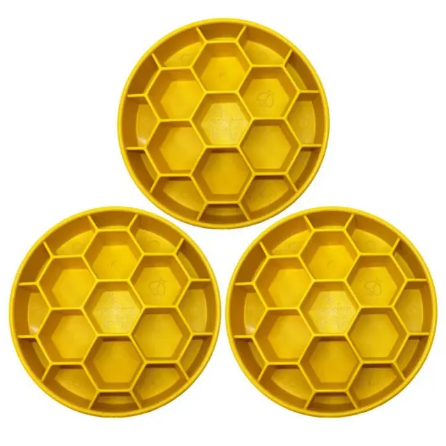 SodaPup Honeycomb slow feeder matskål gul andrasortering