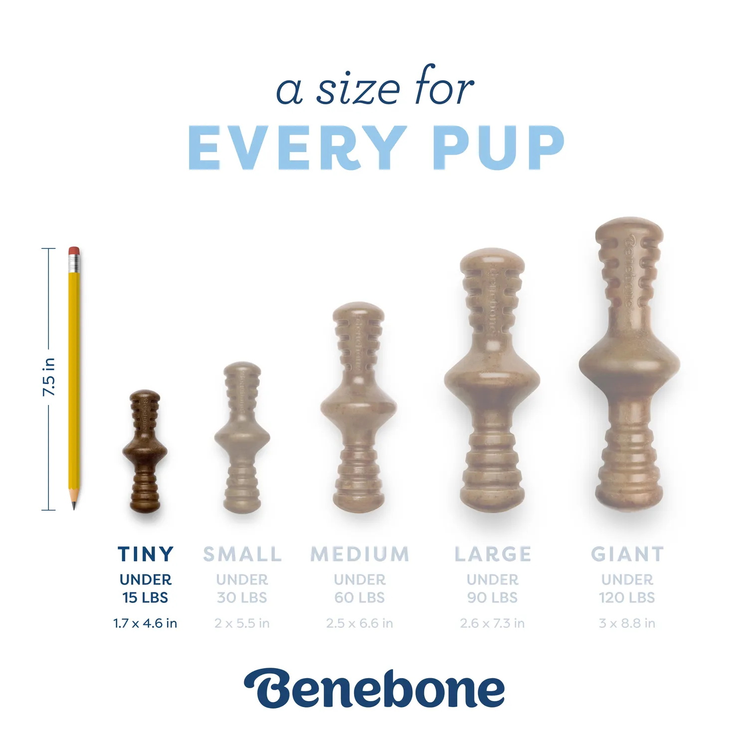 Benebone Puppy Zaggler tuggleksak tiny bacon
