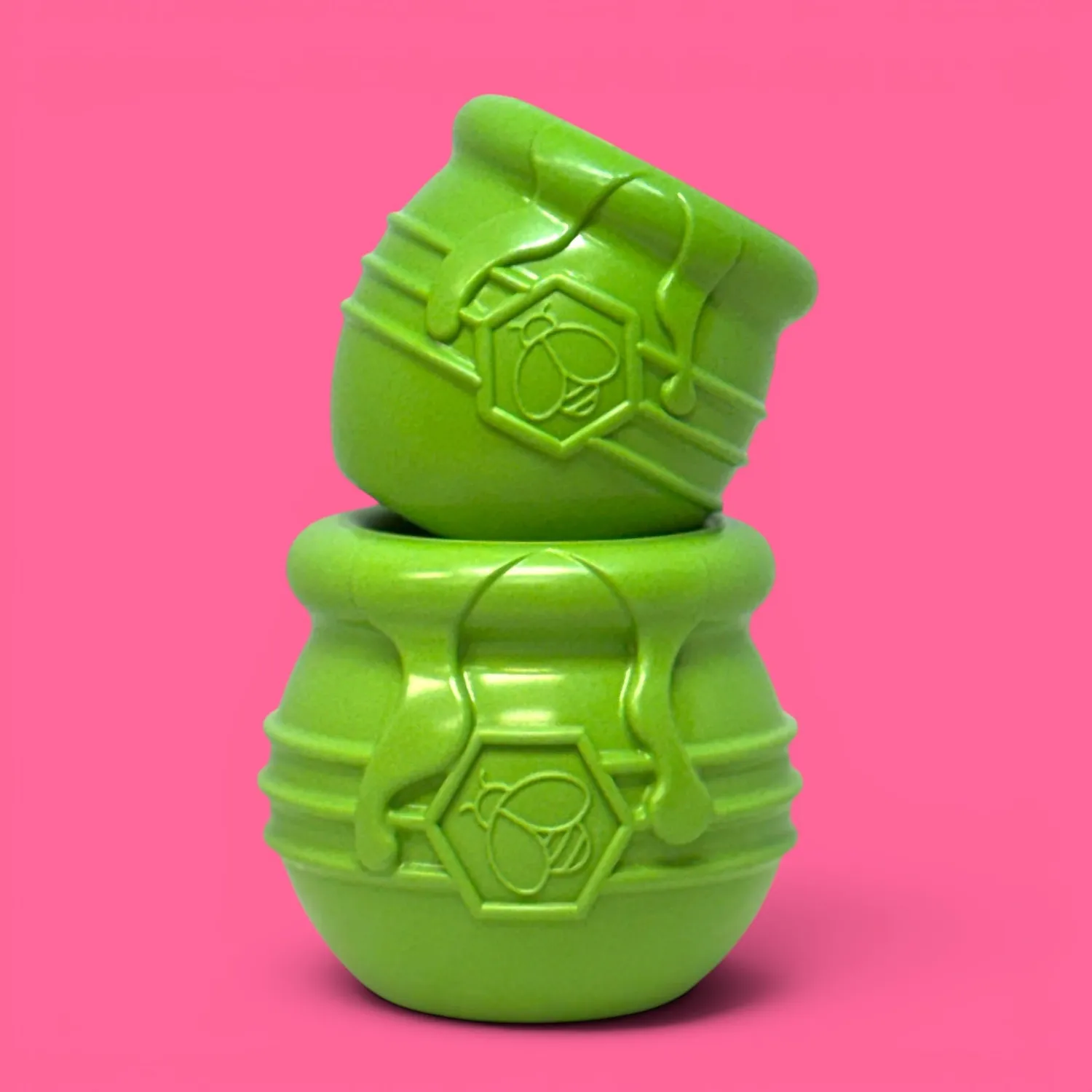 SodaPup Honey Pot Large hundleksak äppelgrön frystorkad mat