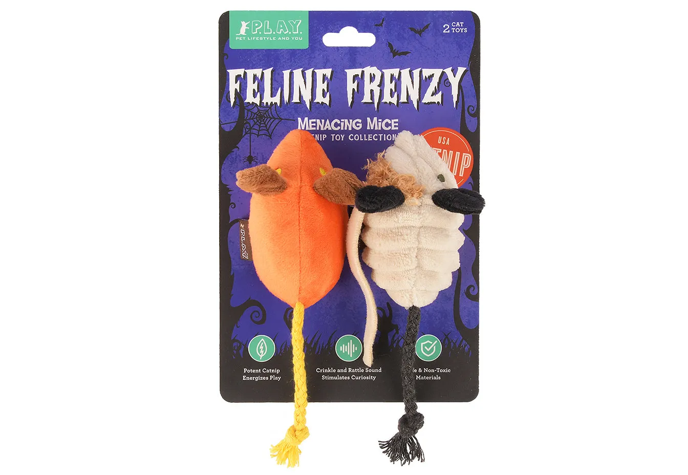 P.L.A.Y. Feline Frenzy Menacing Mice kattleksak kattmynta