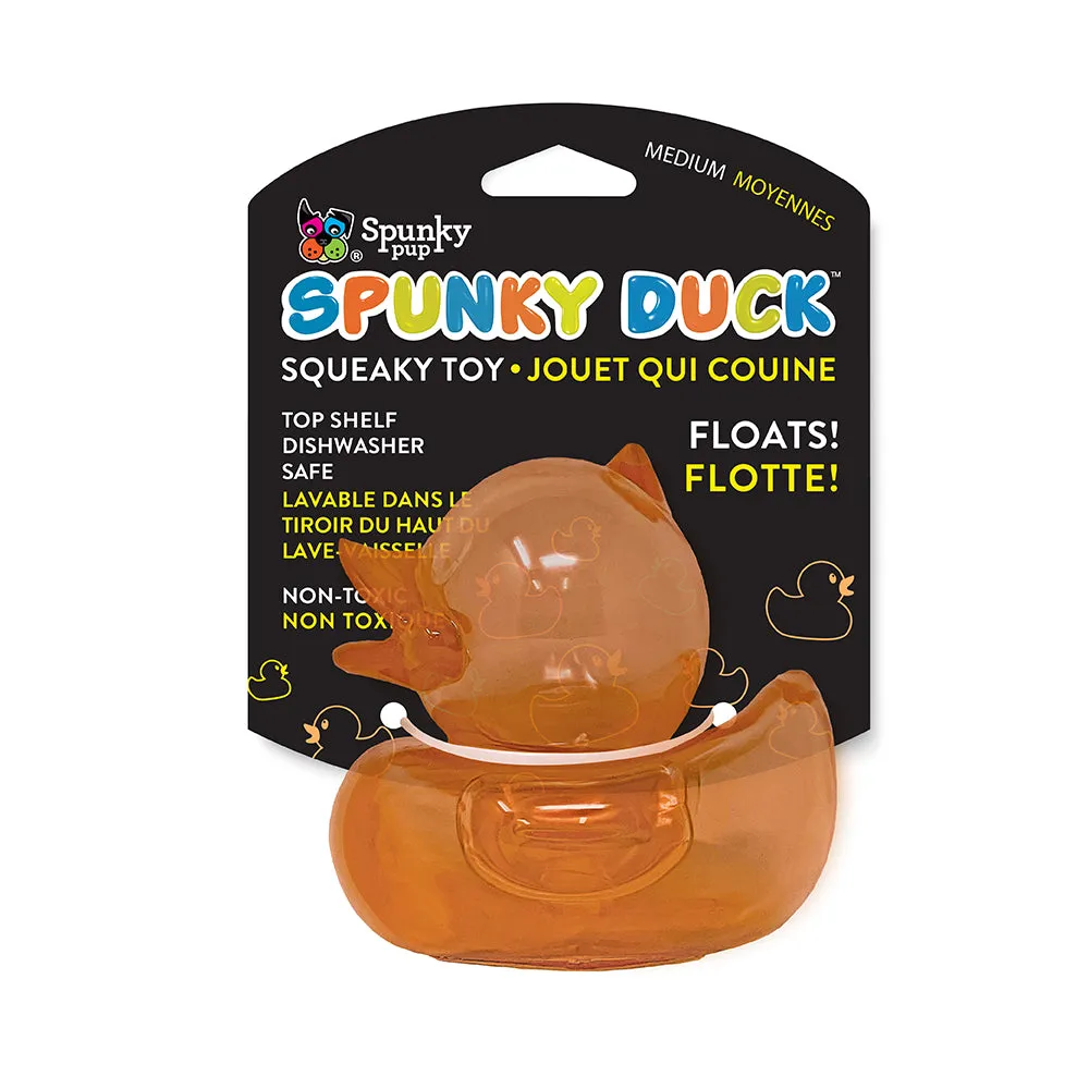 Spunky Pup Spunky Duck hundleksak medium orange flytande