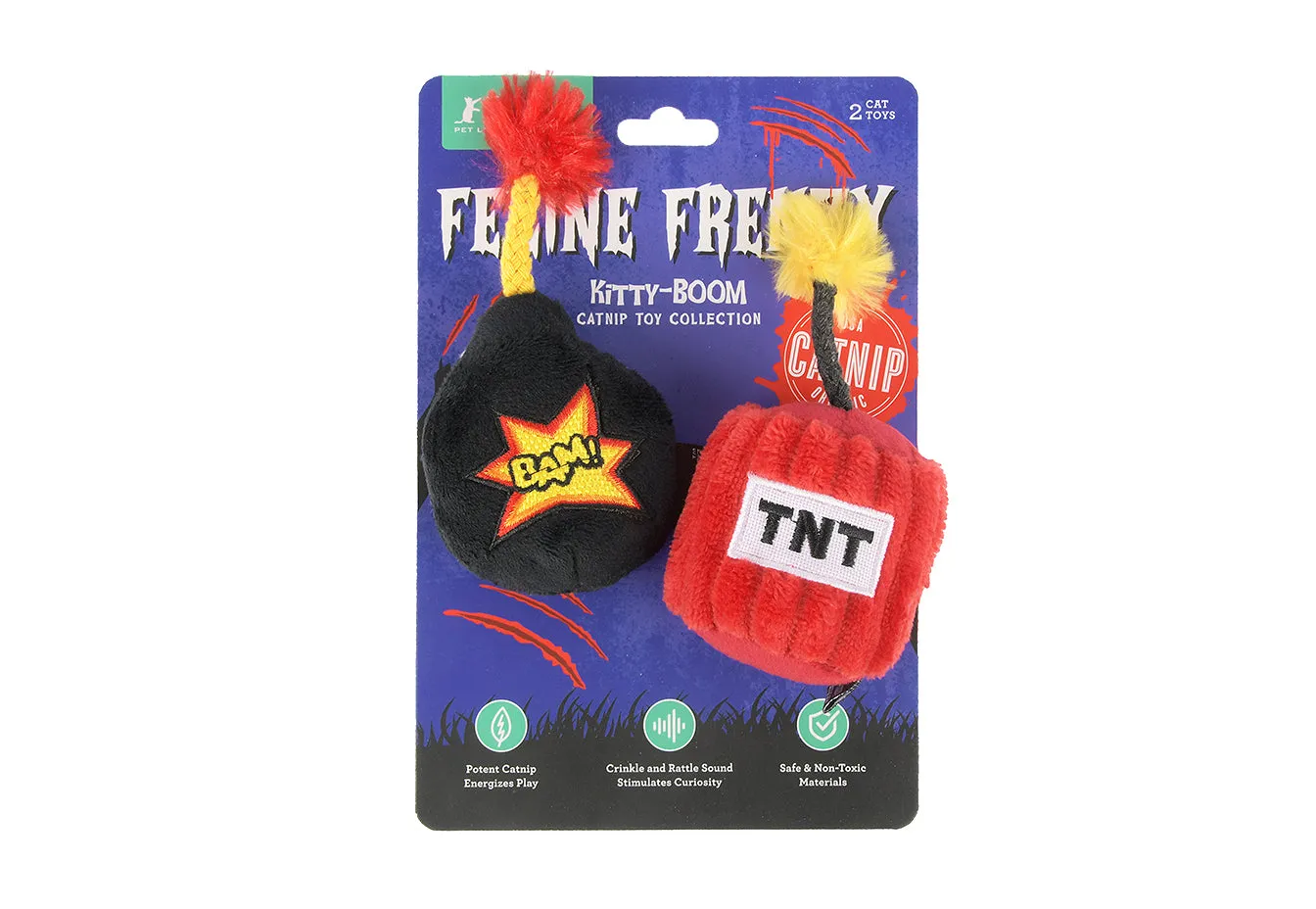 P.L.A.Y. Feline Frenzy Kitty-Boom kattleksak set kattmynta