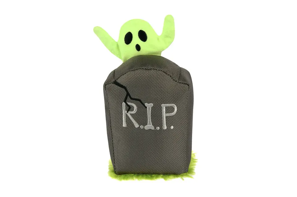 P.L.A.Y. Howling Haunts Ghoulish Grave hundleksak grå med pip