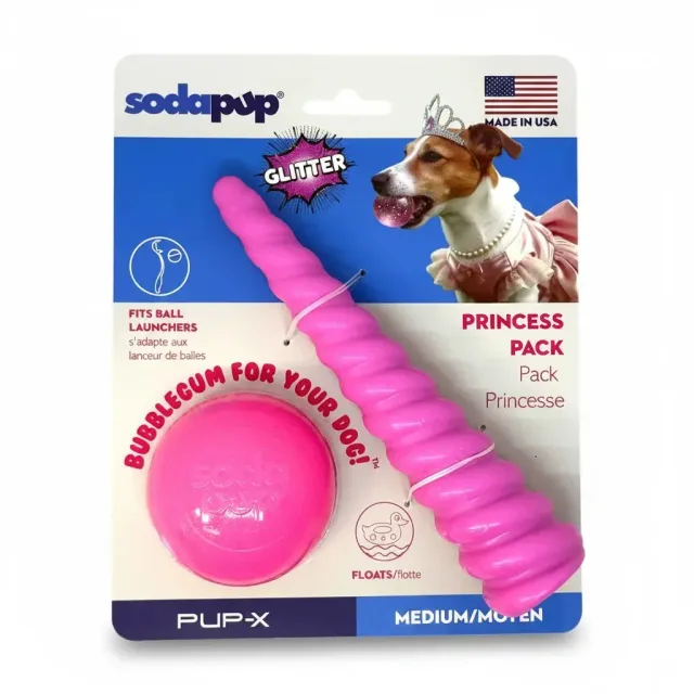 SodaPup Princess Pack tuggleksak 2-pack rosa flytande