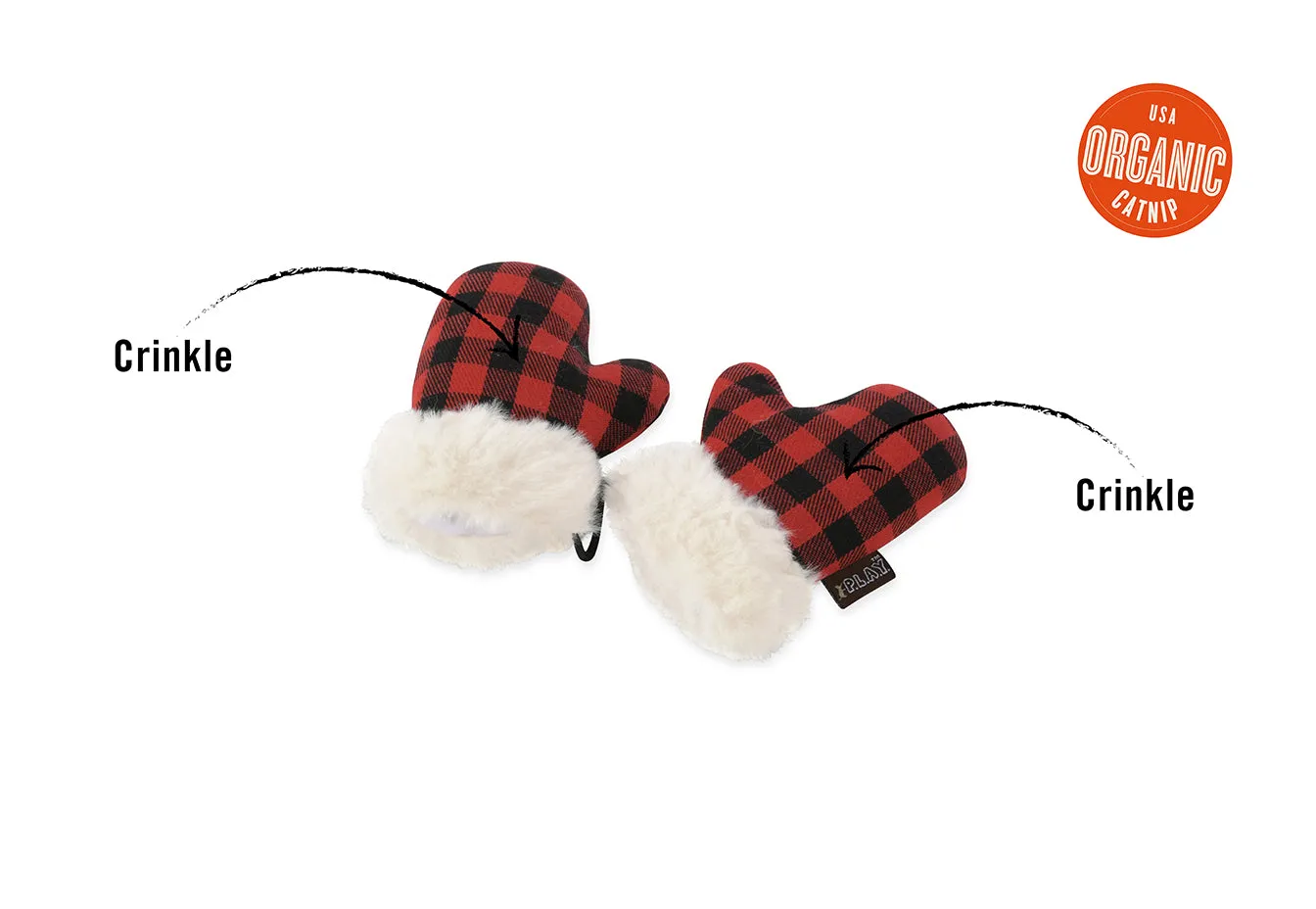 P.L.A.Y. Feline Frenzy Kitten Mittens kattleksak med kattmynta
