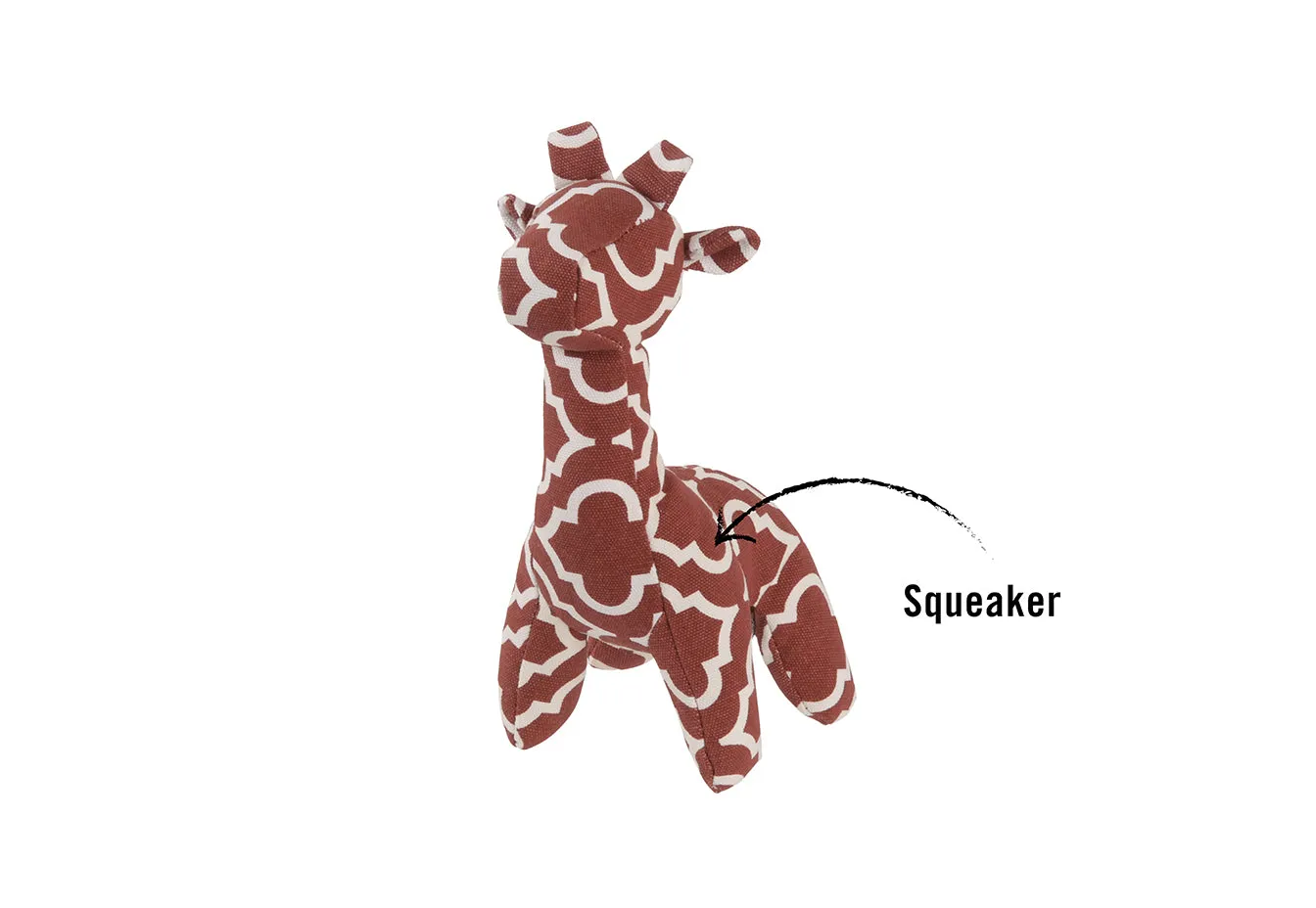 P.L.A.Y. Giraffe Pal hundleksak med pip återvunnen