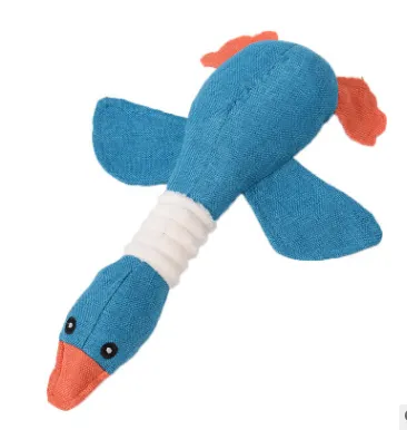 Pawtato Squeaky Plush Goose gosleksak beige pip