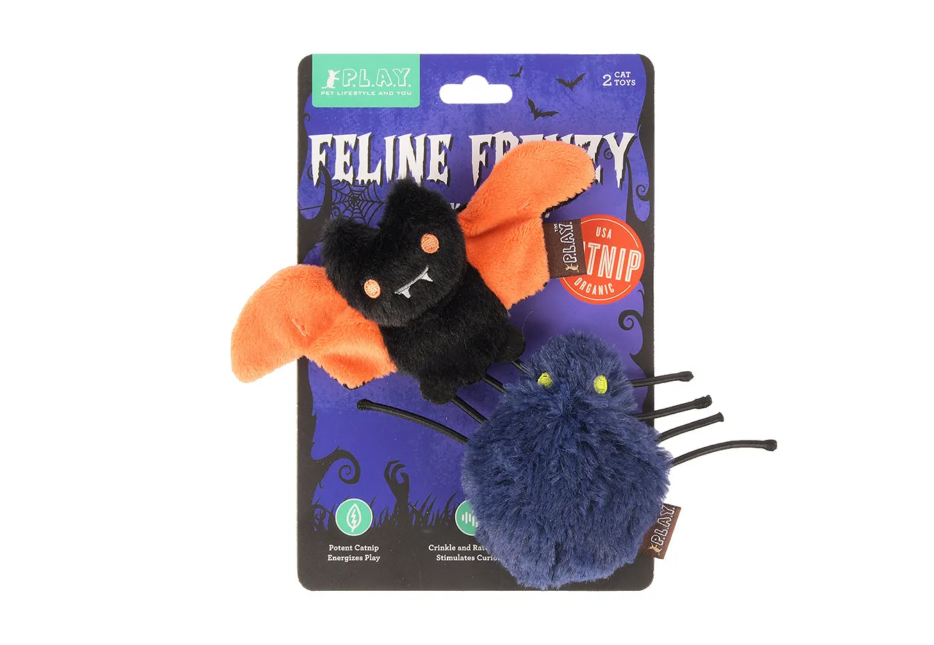 P.L.A.Y. Feline Frenzy Creepy Critters kattleksak kattmynta