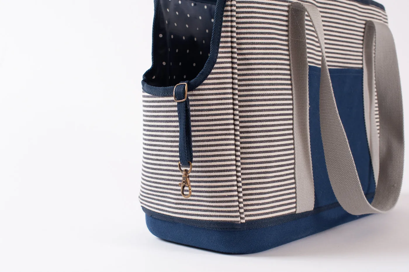 P.L.A.Y. LeftPine Navy Striped hundväska små hundar