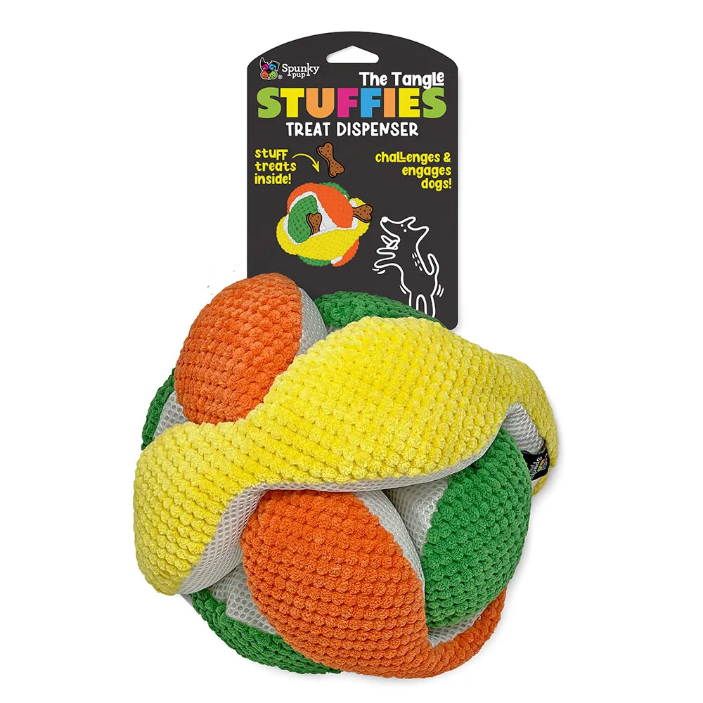 Spunky Pup Stuffies mjukisleksak Tangle Regular med godisfack