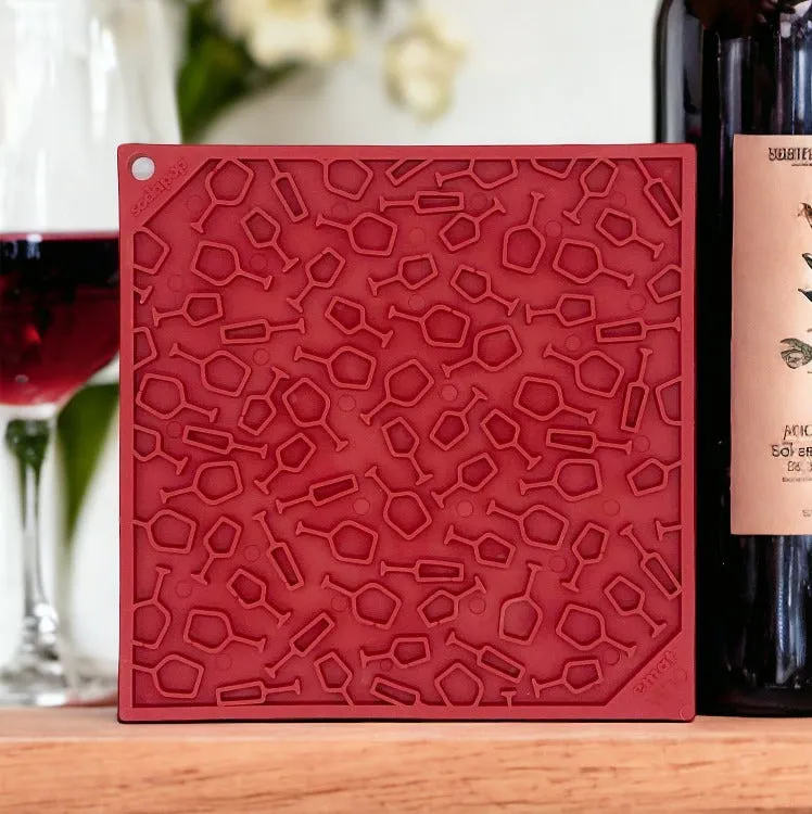 SodaPup Vino eMat slickmatta röd 20x20 cm lugnande