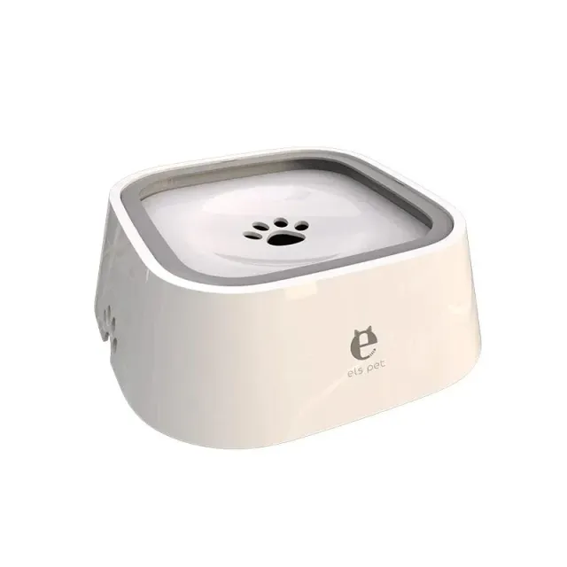 Pawtato Splash-Proof vattenskål hund vit 1,5 liter