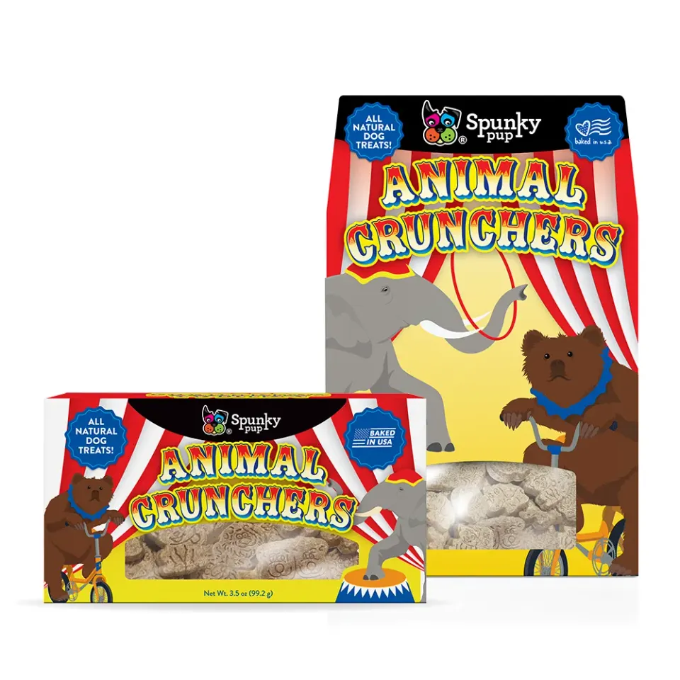 Spunky Pup Animal Crunchers hundkex 99 g jordnöt