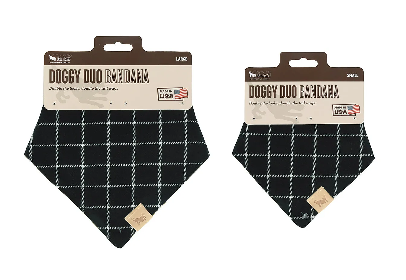 P.L.A.Y. Doggy Duo The Visionary hundbandana vändbar gul