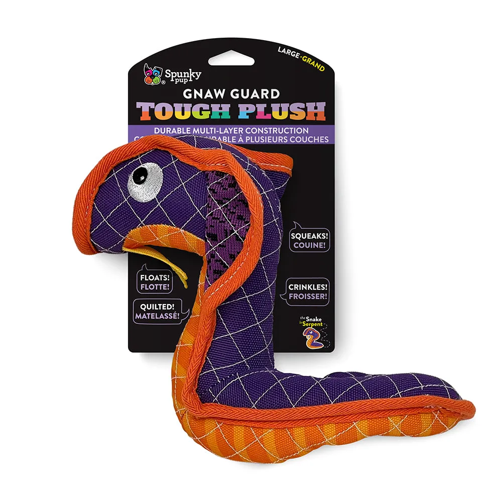 Spunky Pup Neon Tough Plush mjuk hundleksak orm large