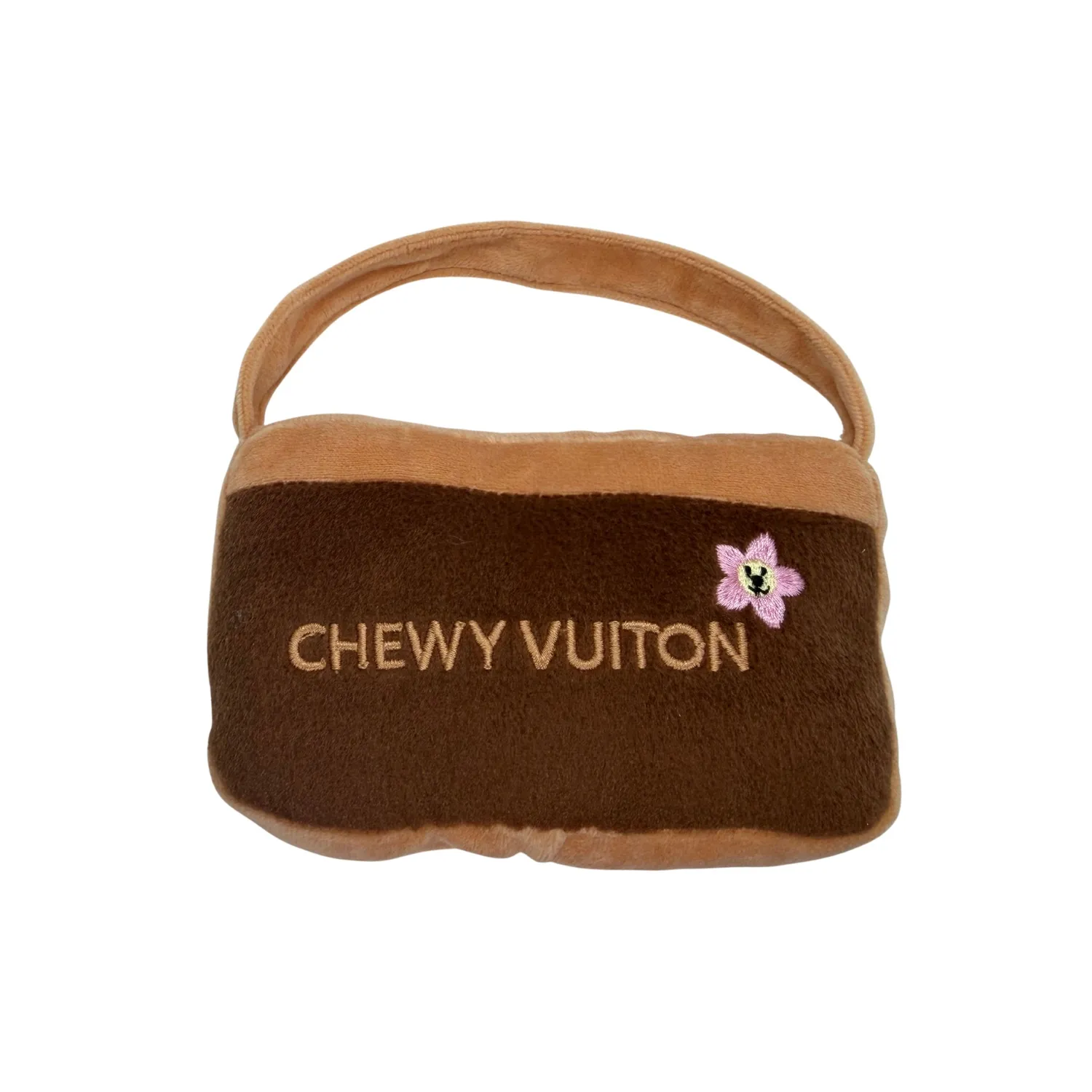 Dog Diggin Designs Chewy Vuiton Brown Blossom hundleksak
