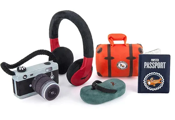 P.L.A.Y. Globetrotter mjuk hundleksak set 5-pack