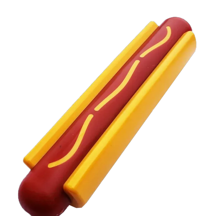 SodaPup Hot Dog nylon tuggleksak för starka tuggare