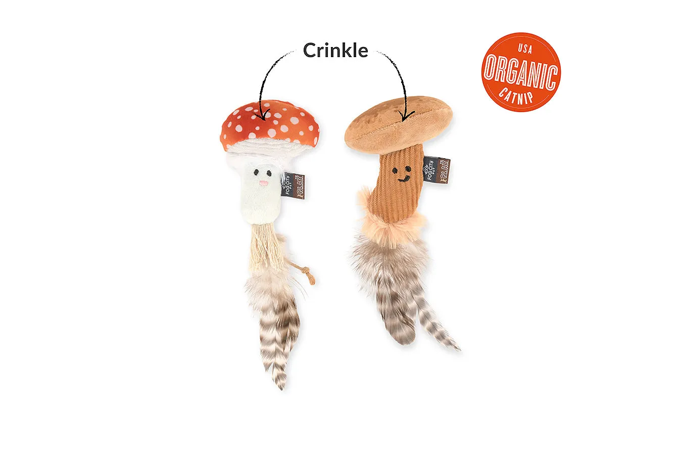 P.L.A.Y. Feline Frenzy Mystic Mushrooms kattleksak 2-pack katmynta