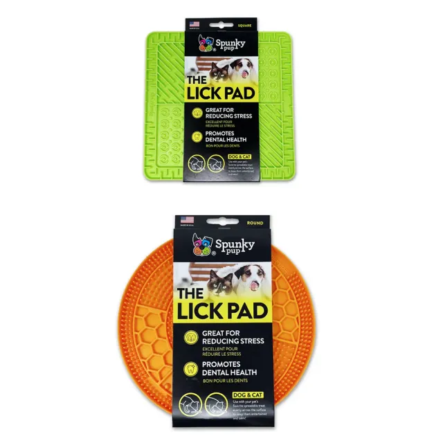 Spunky Pup Lick Pads slickmatta Square orange