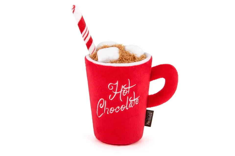 P.L.A.Y. Holiday Classic Ho Ho Ho Hot Chocolate hundleksak röd pip