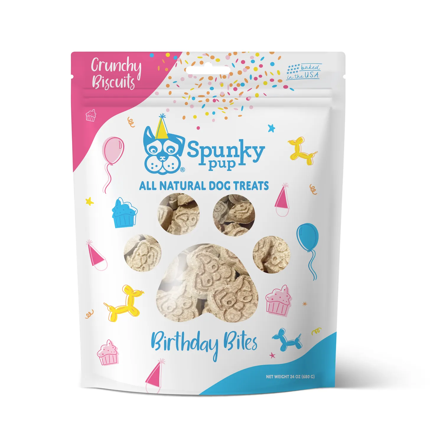 Spunky Pup Baked Biscuits hundkex prime rib 680 g naturliga
