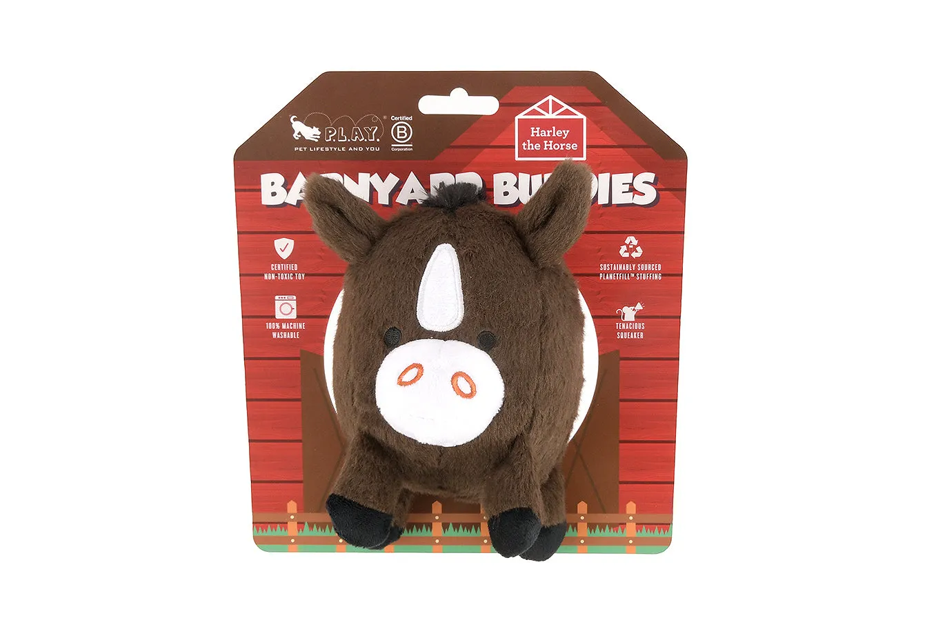 P.L.A.Y. Barnyard Buddies Harley Horse hundleksak large pip