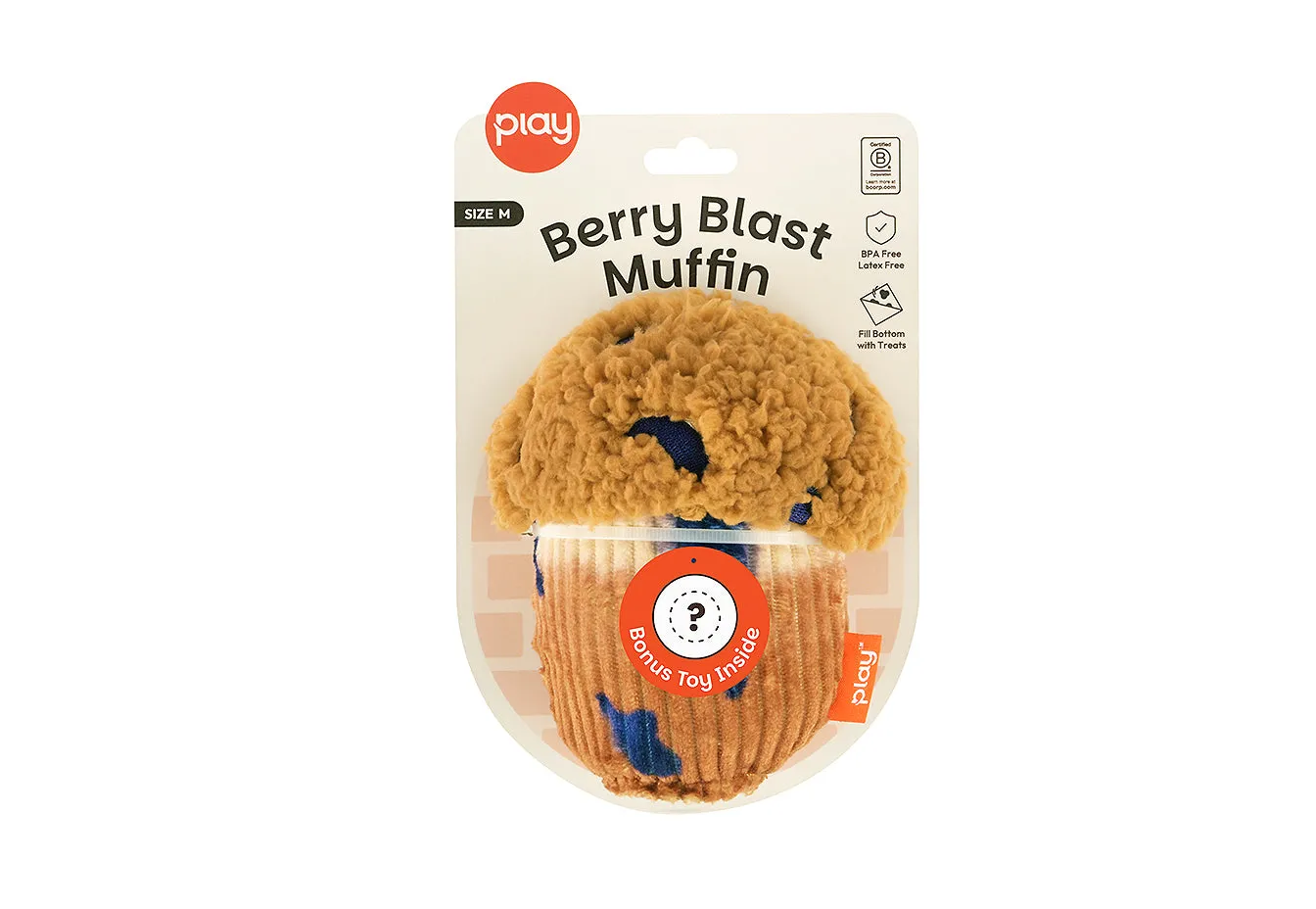 P.L.A.Y. Berry Blast Muffin hundleksak 2-i-1 godisgömma