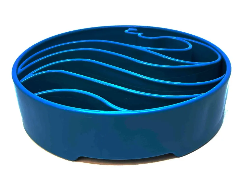 SodaPup Wave eBowl slow feeder skål blå 4 cups
