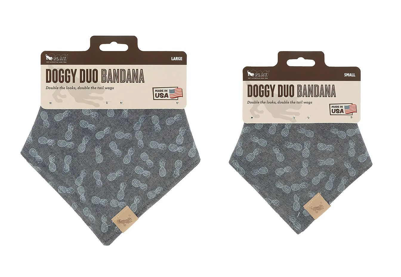 P.L.A.Y. Doggy Duo The Entertainer hundbandana ananas