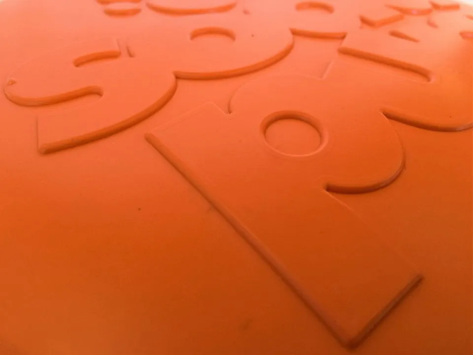 SodaPup Bottle Top Flyer frisbee Large orange naturgummi