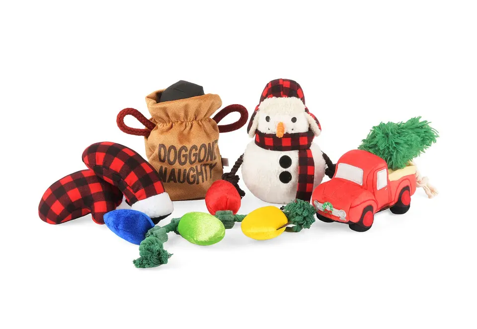 P.L.A.Y. Home for the Holidays hundleksak set 5-pack mjuk