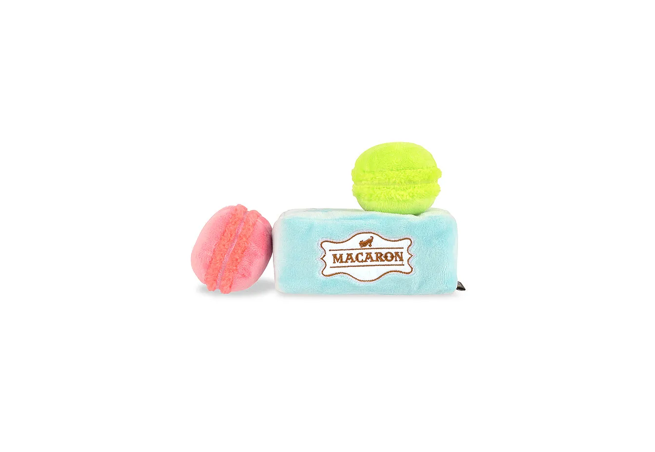 P.L.A.Y. Pup Cup Café Mutt-a-rons hundleksak med ask