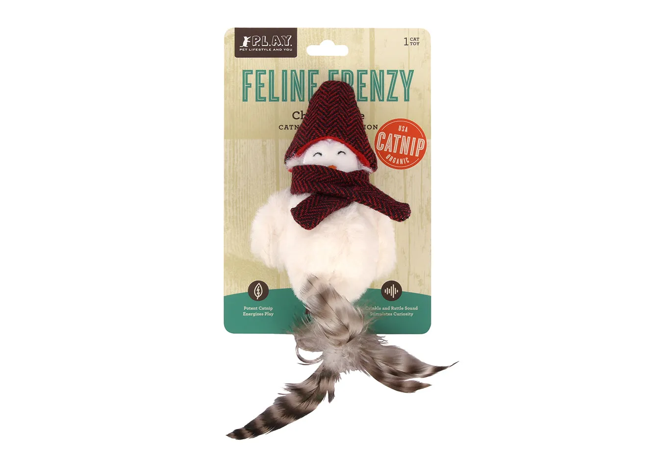 P.L.A.Y. Feline Frenzy Chirpy Birdie kattleksak med skrammel