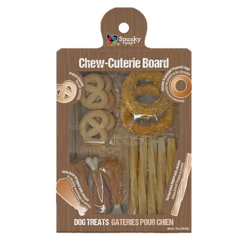 Spunky Pup Chew-Cuterie Boards hundgodis Meaty Medley proteinrik