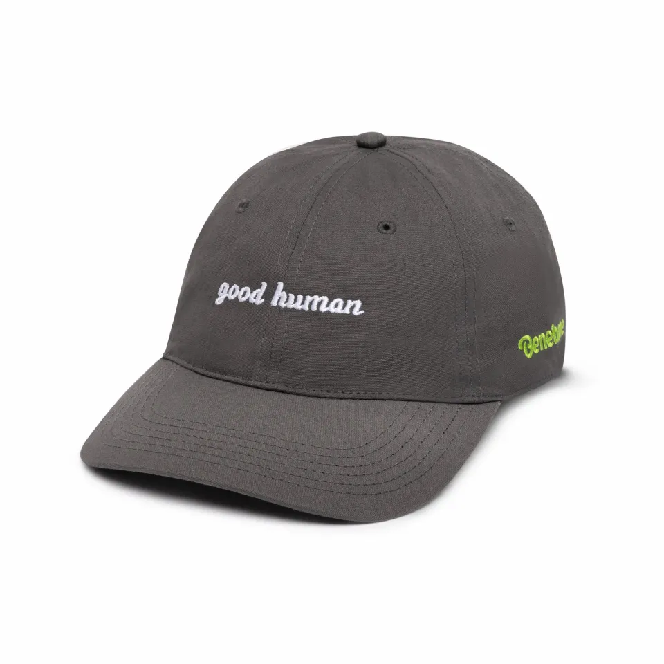 Good Human Embroidered Hat keps grå broderad