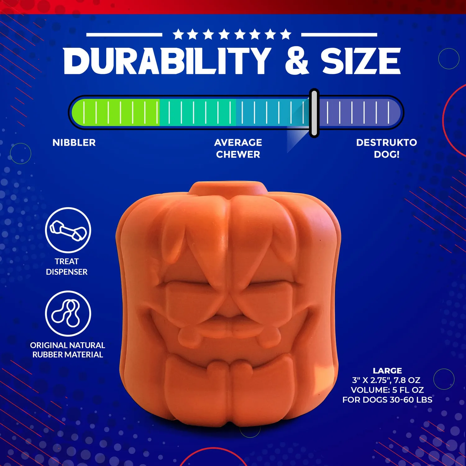SodaPup Jack O Lantern tuggleksak large pumpa