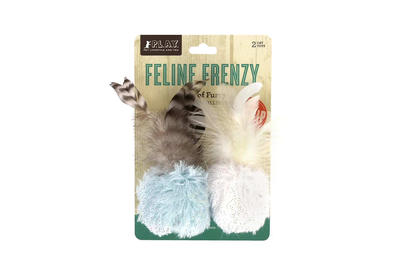 P.L.A.Y. Feline Frenzy Balls of Furry kattleksak set kattmynta