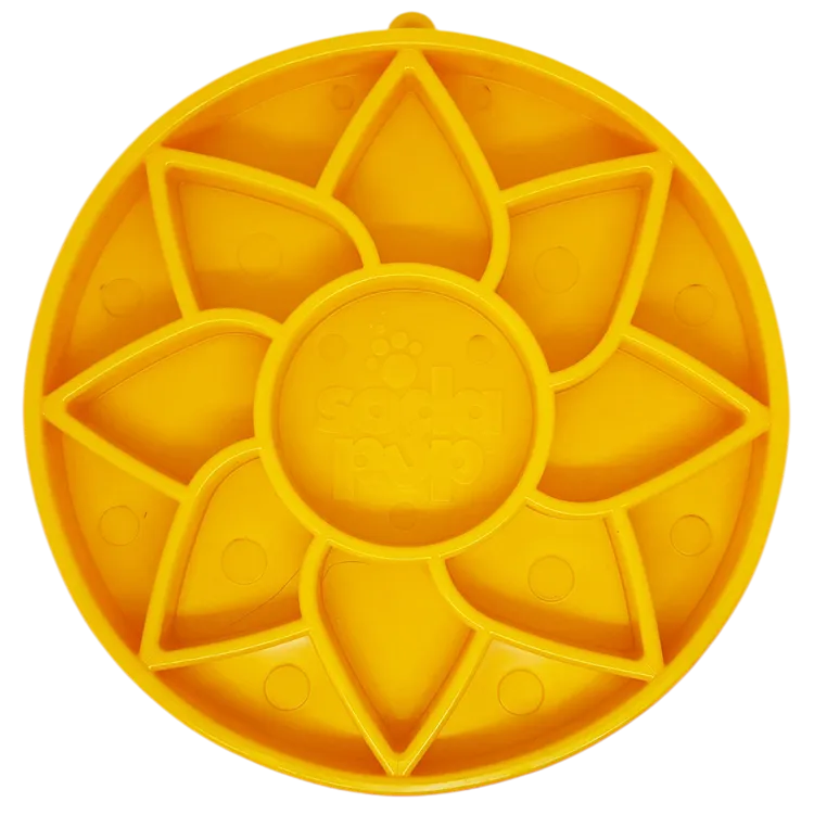 SodaPup Sunflower Softie eTray slow feeder gul lila