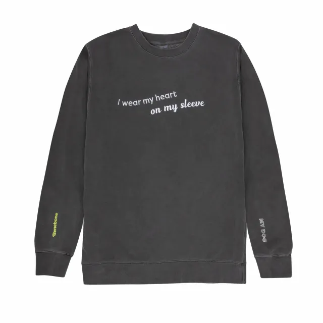 Good Human Heart On My Sleeve sweatshirt grå M