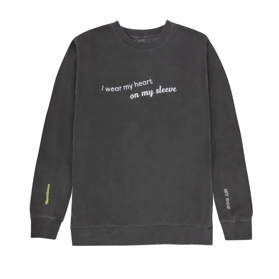 Good Human Heart On My Sleeve sweatshirt grå M