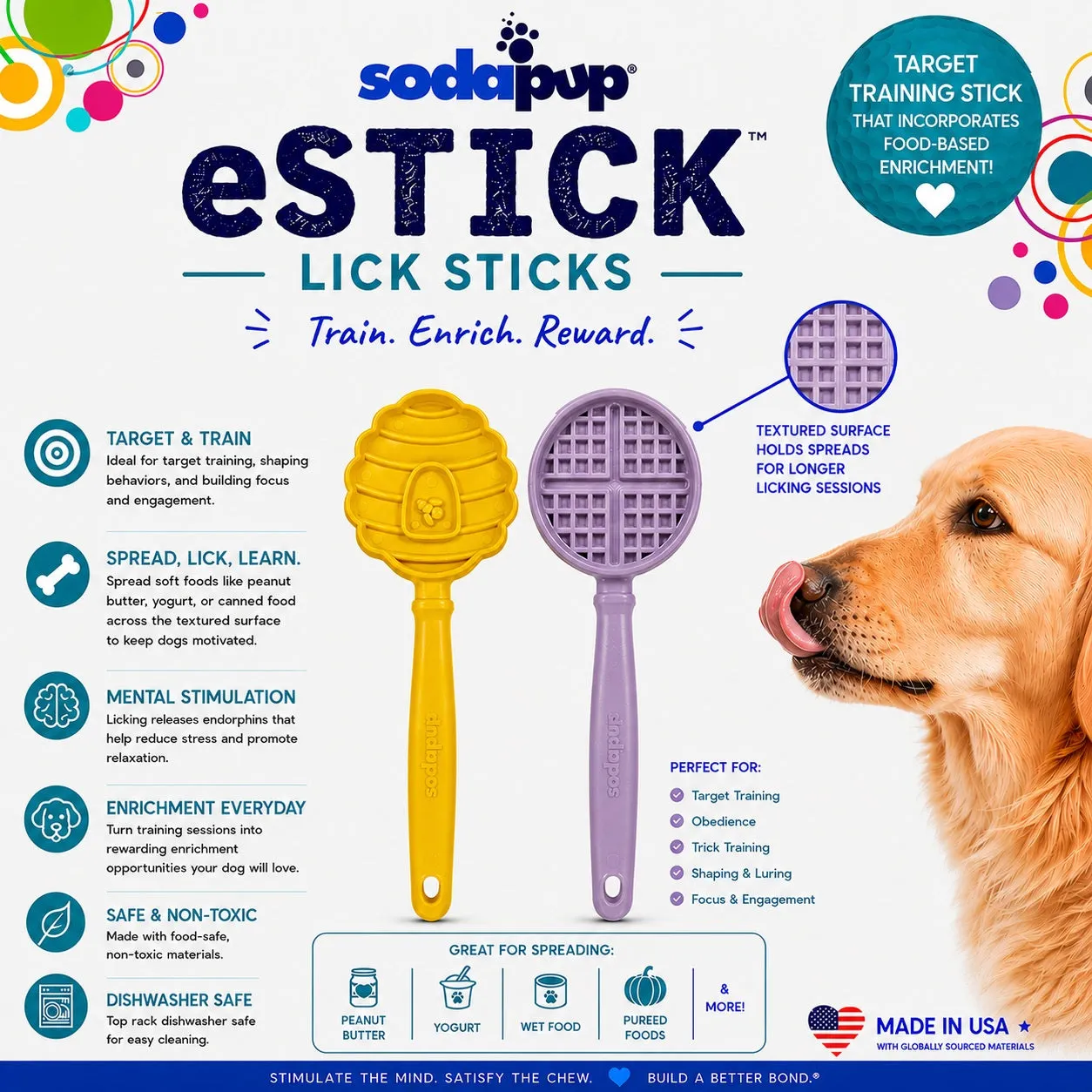 SodaPup eStick Beehive slickpinne gul lugnande