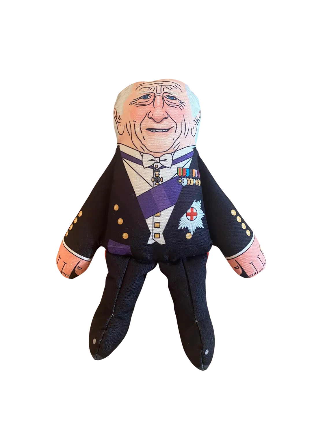 Pet Hates Toys King Charles III mjuk hundleksak med pip