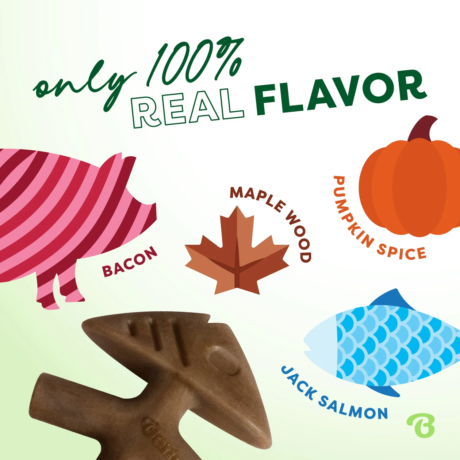 Benebone Pumpkin Spice tuggben 4-pack