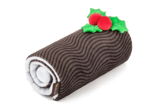 P.L.A.Y. Holiday Classic Yummy Yuletide Log hundleksak brun med pip