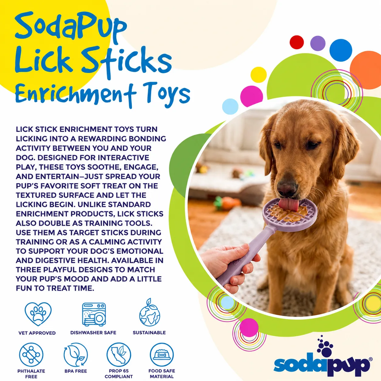 SodaPup eStick Beehive slickpinne gul lugnande