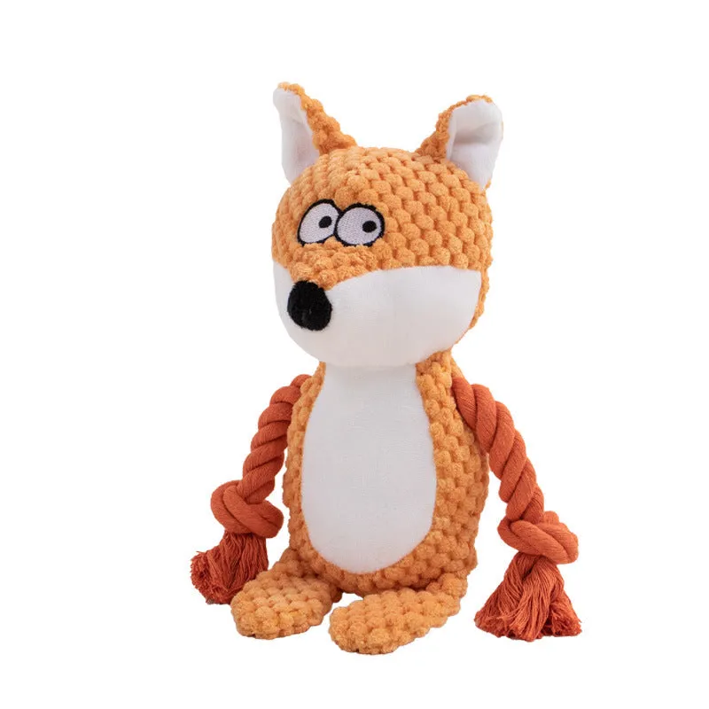 Pawtato Squeaky Crinkle kampleksak räv med pip